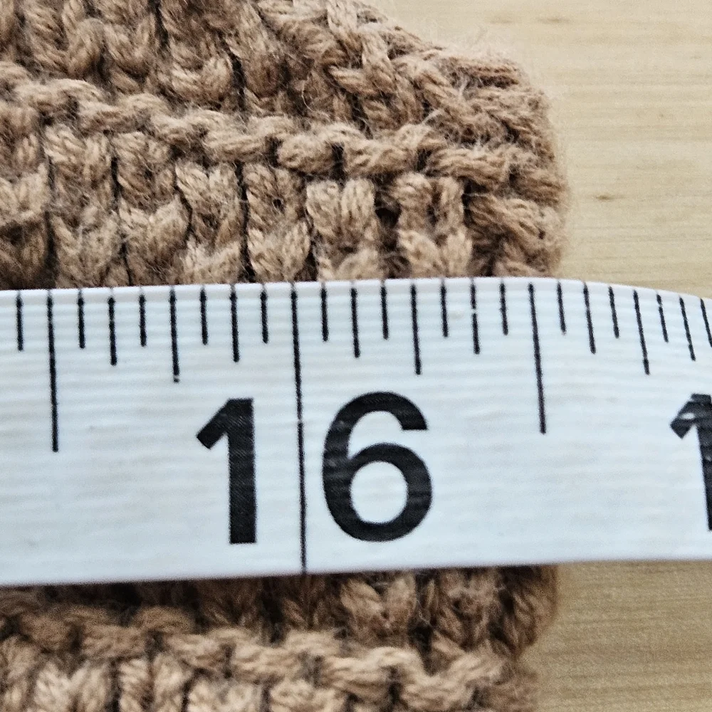Aerie Sleeveless Crochet Knit‎ Brown/Tan Dress Sz Large Beach Summer Boho